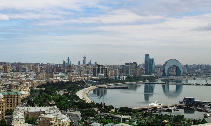 Panorama Baku w Azerbejdżanie